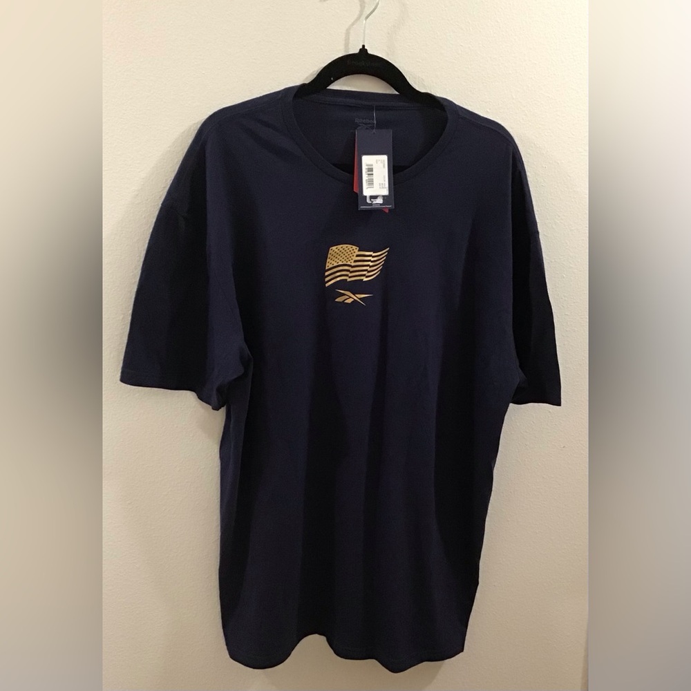 Reebok Men's Navy Blue Graphic T-Shirt - Picture 3 of 4